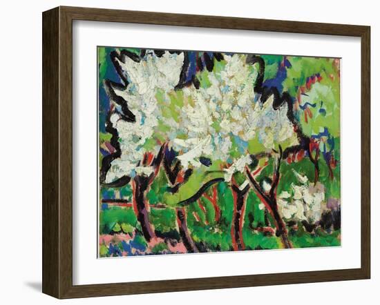 Flowering Trees IV; Bluhende Baume IV, 1909-Ernst Ludwig Kirchner-Framed Giclee Print