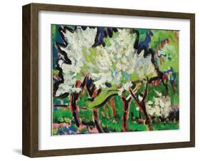 Flowering Trees IV; Bluhende Baume IV, 1909-Ernst Ludwig Kirchner-Framed Giclee Print