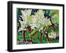 Flowering Trees IV; Bluhende Baume IV, 1909-Ernst Ludwig Kirchner-Framed Giclee Print