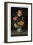 Flowerpiece in a Wanli Vase (Oil on Panel)-Balthasar van der Ast-Framed Giclee Print