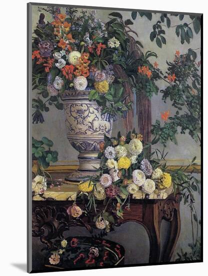 Flowers, 1868-Frederic Bazille-Mounted Premium Giclee Print