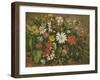 Flowers, 1871 (Oil on Wood)-Gustave Courbet-Framed Giclee Print