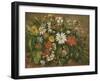 Flowers, 1871 (Oil on Wood)-Gustave Courbet-Framed Giclee Print