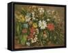 Flowers, 1871 (Oil on Wood)-Gustave Courbet-Framed Stretched Canvas