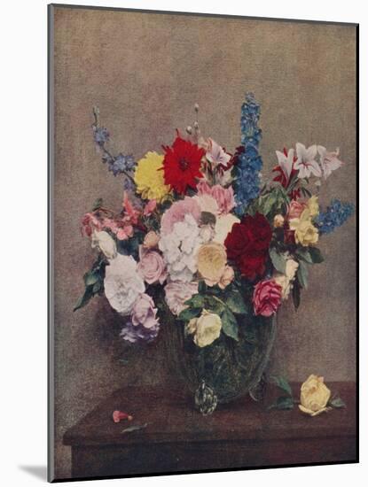 'Flowers', 1886, (c1915)-Henri Fantin-Latour-Mounted Giclee Print