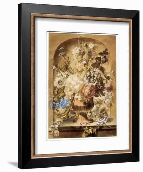 'Flowers', 18th or early 19th century-Jan van Os-Framed Giclee Print