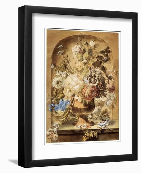 'Flowers', 18th or early 19th century-Jan van Os-Framed Giclee Print