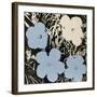 Flowers, 1965 (3 blue, 1 ivory)-Andy Warhol-Framed Art Print