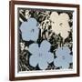 Flowers, 1965 (3 blue, 1 ivory)-Andy Warhol-Framed Art Print