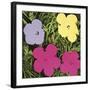 Flowers, 1970 (1 purple, 1 yellow, 2 pink)-Andy Warhol-Framed Art Print