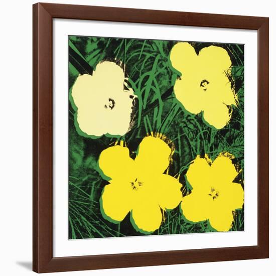 Flowers, 1970 (4 yellow)-Andy Warhol-Framed Art Print