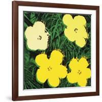 Flowers, 1970 (4 yellow)-Andy Warhol-Framed Art Print