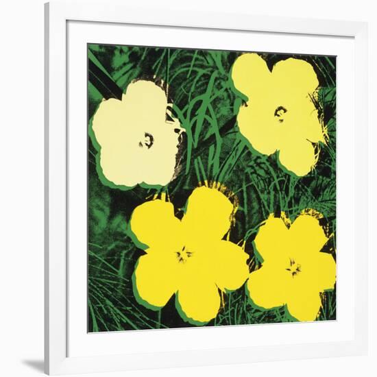 Flowers, 1970 (4 yellow)-Andy Warhol-Framed Art Print