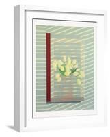 Flowers against the window shutter-Jasper Galloway-Framed Giclee Print