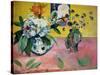 Flowers and a Japanese Print, 1889-Paul Gauguin-Stretched Canvas