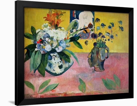 Flowers and a Japanese Print, 1889-Paul Gauguin-Framed Giclee Print