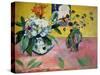 Flowers and a Japanese Print, 1889-Paul Gauguin-Stretched Canvas