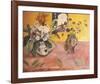 Flowers and a Japanese Print, c.1889-Paul Gauguin-Framed Art Print