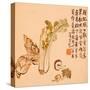 Flowers and Bird, Vegetables and Fruits-Li Shan-Stretched Canvas