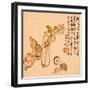Flowers and Bird, Vegetables and Fruits-Li Shan-Framed Giclee Print