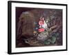 Flowers and Birds in a Cave-Abraham Mignon-Framed Giclee Print