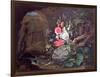 Flowers and Birds in a Cave-Abraham Mignon-Framed Giclee Print