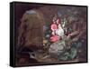 Flowers and Birds in a Cave-Abraham Mignon-Framed Stretched Canvas