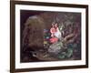 Flowers and Birds in a Cave-Abraham Mignon-Framed Giclee Print