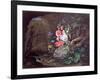 Flowers and Birds in a Cave-Abraham Mignon-Framed Giclee Print