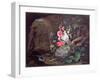 Flowers and Birds in a Cave-Abraham Mignon-Framed Giclee Print