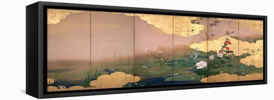 Flowers and Birds of the Four Seasons-Zeshin Shibata-Framed Stretched Canvas