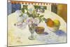 Flowers And Bowl-Paul Gauguin-Mounted Art Print