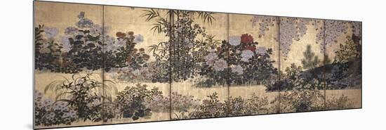 Flowers and Butterflies-Tawaraya Sotatsu-Mounted Premium Giclee Print