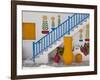 Flowers and Colorful Pots, Chora, Mykonos, Greece-Adam Jones-Framed Photographic Print