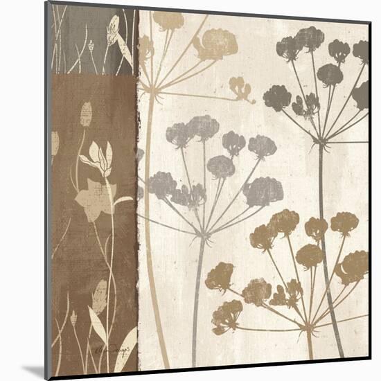 Flowers and Ferns I-Klein Design-Mounted Art Print