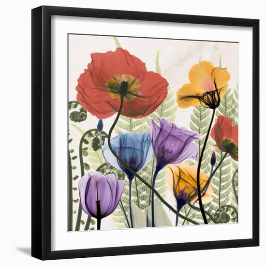 Flowers And Ferns-Albert Koetsier-Framed Art Print