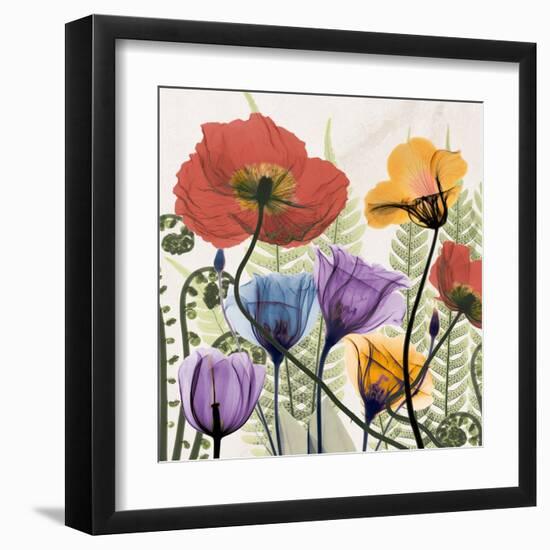 Flowers And Ferns-Albert Koetsier-Framed Art Print