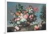 Flowers and Fruit, 17Th Century-Jean-Baptiste Monnoyer-Framed Giclee Print