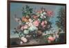 Flowers and Fruit, 17Th Century-Jean-Baptiste Monnoyer-Framed Giclee Print