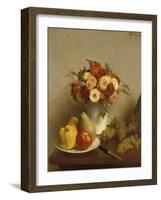 Flowers and Fruit, 1865-Henri Fantin-Latour-Framed Giclee Print