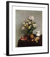 Flowers and Fruit, 1866-Henri Fantin-Latour-Framed Premium Giclee Print