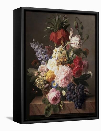 Flowers and Fruit, c.1827-Jan Frans van Dael-Framed Stretched Canvas