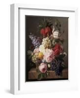 Flowers and Fruit, c.1827-Jan Frans van Dael-Framed Giclee Print