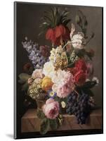 Flowers and Fruit, c.1827-Jan Frans van Dael-Mounted Giclee Print