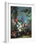 Flowers and Fruit (Oil on Canvas)-Jean-Baptiste Monnoyer-Framed Giclee Print