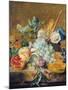 Flowers and Fruit-Jan van Huysum-Mounted Giclee Print