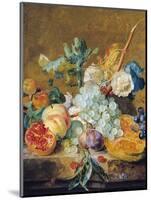 Flowers and Fruit-Jan van Huysum-Mounted Premium Giclee Print
