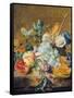 Flowers and Fruit-Jan van Huysum-Framed Stretched Canvas