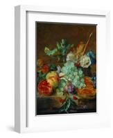 Flowers and fruit-Jan van Huysum-Framed Giclee Print