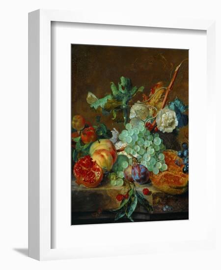 Flowers and fruit-Jan van Huysum-Framed Giclee Print